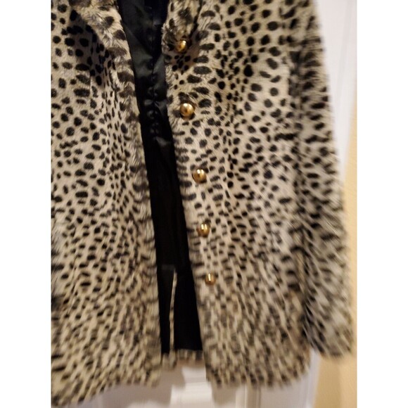 Victorias Secret Cheetah Faux Fur Coat XS Excellent - Picture 8 of 12